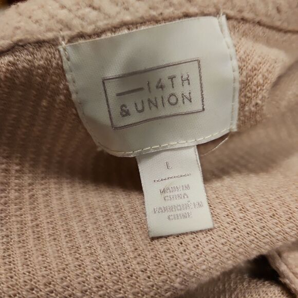 14th & Union Powder Pink Open Front Coat sz L - Picture 4 of 9